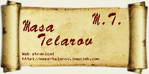Maša Telarov vizit kartica
